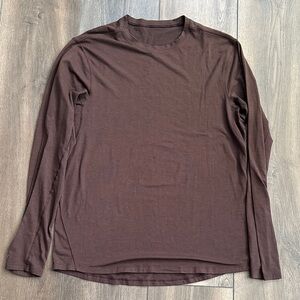 lululemon athletica Men's Long-Sleeve Crewneck — Dark Chocolate Brown
